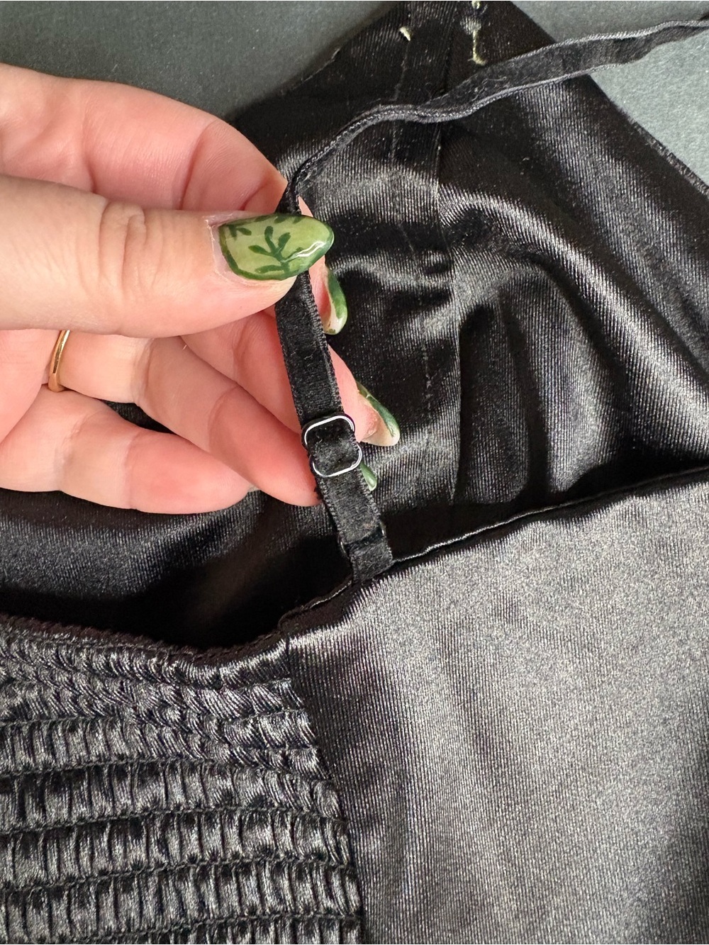 Black Satin Wild Fable Corset Top with Pink Rose Embellishments Summer - Picture 10 of 13